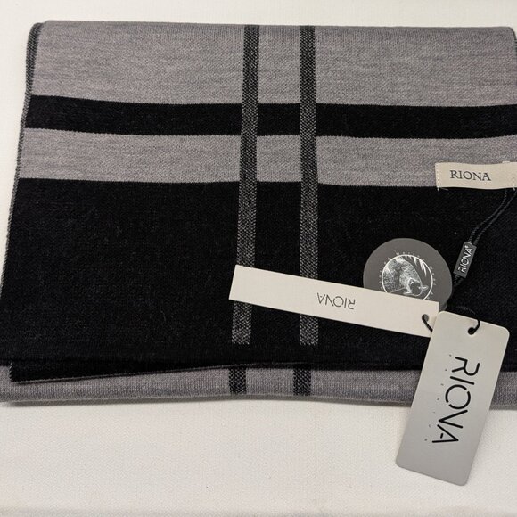 Riona Men's Scarf Made with Australian Merino Wool Blend - NWT - Picture 4 of 8